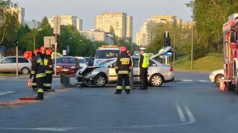 Kolizja na Witosa, taksówka rozbita