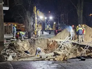 Awaria ciepłownicza na Woli