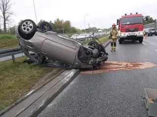 Dachowanie na Wale Miedzeszyńskim  