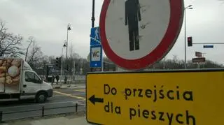 Tymczasowe przejście dla pieszych