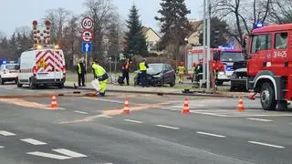 Zderzenie dwóch aut w Wilanowie