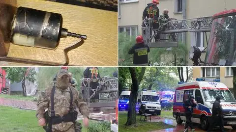 Ursus: granat w bloku, eksplozja w czasie akcji