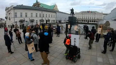 Protest osób z niepełnosprawnościami