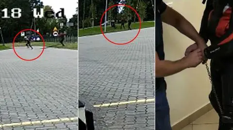 Policjanci namierzyli "Snajpera". Uciekał, poślizgnął się na trawie 