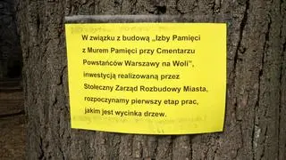 Protest przeciwko wycince drzew w Parku Powstańców Warszawy