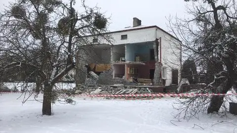 Wybuch butli z gazem w domu jednorodzinnym. Runęła ściana budynku