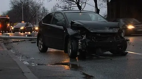 Kolizja i wypadek, korki na Wisłostradzie