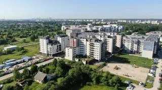 Ulica Modlińska w rejonie osiedla "Winnica"