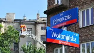 Na Folwarcznej zawalił się fragment kamienicy