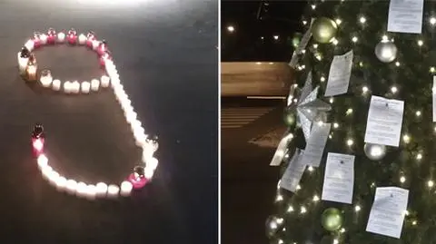 Znicze przed urzędem Rodzice bronią szkoły