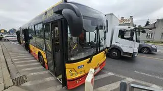 Zdarzenie z udziałem autobusu na Łopuszańskiej 