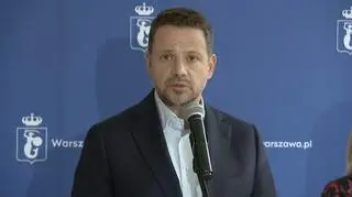 Рафал Тшасковський під час прес-конференції