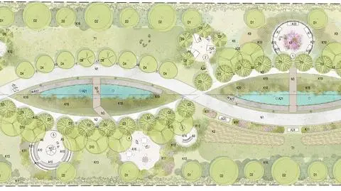 Ogród różany i plac samotnika. W Miasteczku Wilanów powstanie park