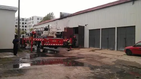 Pożar w magazynie przy Olbrachta 