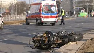 Ranny został motocyklista