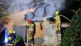 Pożar pustostanu w Piasecznie