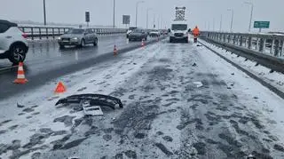 Kolizja na Południowej Obwodnicy Warszawy