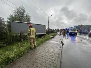 Zderzenie z udziałem ciężarówki