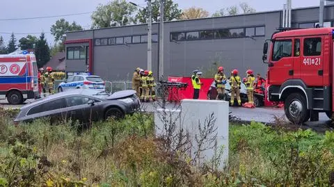 Wypadek pod Grodziskiem Mazowieckim, dwie osoby ranne