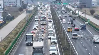 Korek na S8 na wysokości Ursusa 