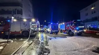 Pożar garażu podziemnego w Ząbkach