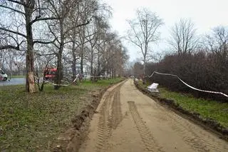 Nowy ciąg pieszo-rowerowy powstaje przy Dolinie Służewieckiej 