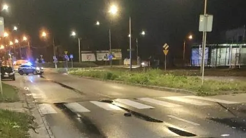 Wypadek na przejściu dla pieszych w Siedlcach