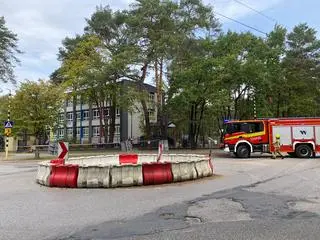 Ewakuacja szkoły w Otwocku