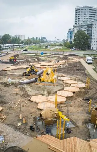 Wielki miś i plastry miodu