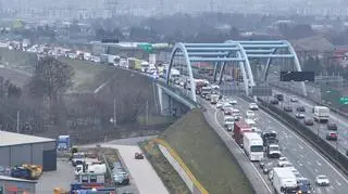 Korek na S8 na wysokości Ursusa 