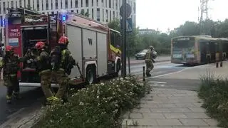 Pożar autobusu linii 136 