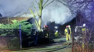 Pożar pod Grodziskiem Mazowieckim