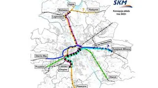 Planowane trasy pociągów SKM