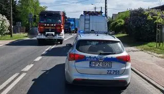 Zderzenie z udziałem tira w Kawęczynie