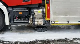 Zderzenie wozu gaśniczego i osobówki 