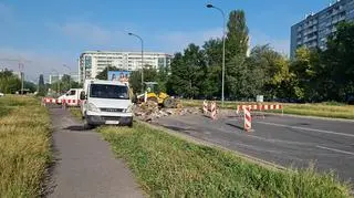 Awaria wodociągowa w alei Wilanowskiej 