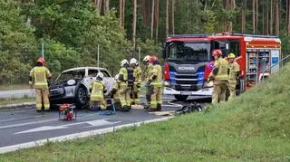 Pożar auta elektrycznego