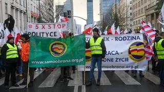 Farmers' protest in the center of the capital