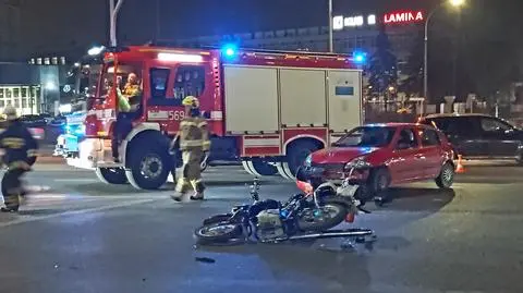 Motocyklista po wypadku trafił do szpitala