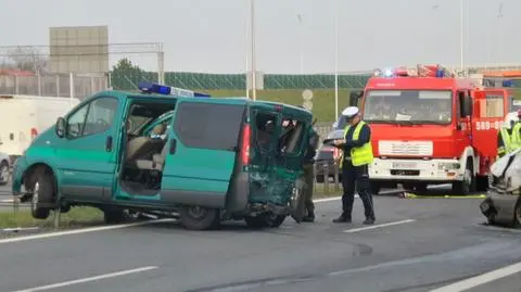 Wypadek z udziałem busa Straży Granicznej