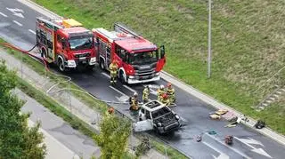 Pożar auta elektrycznego