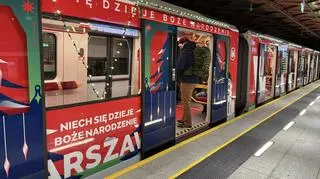 Świąteczny pociąg metra 