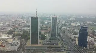 Widok na protestujących z nieco innej prespektywy