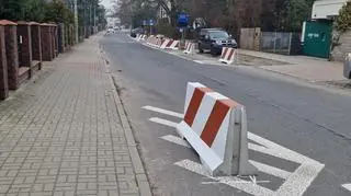 Betonowe zapory na ulicy Bukowieckiej