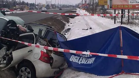 Wypadek na Modlińskiej"Znów prędkość zabija"