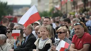 Obchody Święta Narodowego Trzeciego Maja na placu Zamkowym