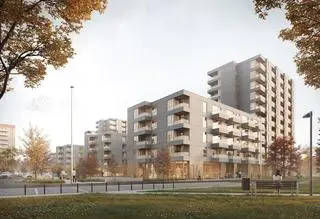 Wizualizacja budynków komunalnych przy ul. 1 Sierpnia 