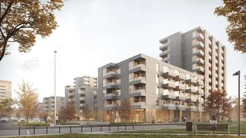 Wizualizacja budynków komunalnych przy ul. 1 Sierpnia 