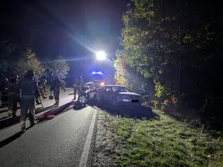 Zderzenie dwóch aut w miejscowości Nowe Grochale 
