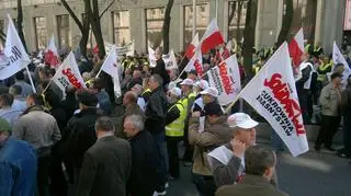 Protest związkowców